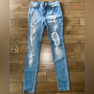 Fashion Nova Ripped-Style Skinny Jeans